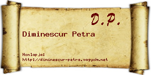 Diminescur Petra névjegykártya