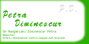 petra diminescur business card